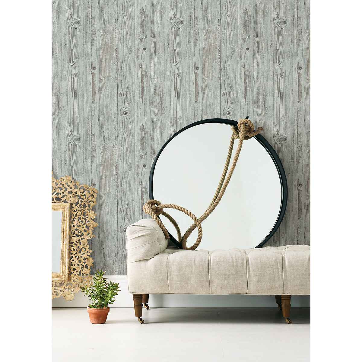 Albright Light Blue Weathered Oak Panels Wallpaper - York Wallcoverings - 4015-427332 - York Wallcoverings Wallpaper