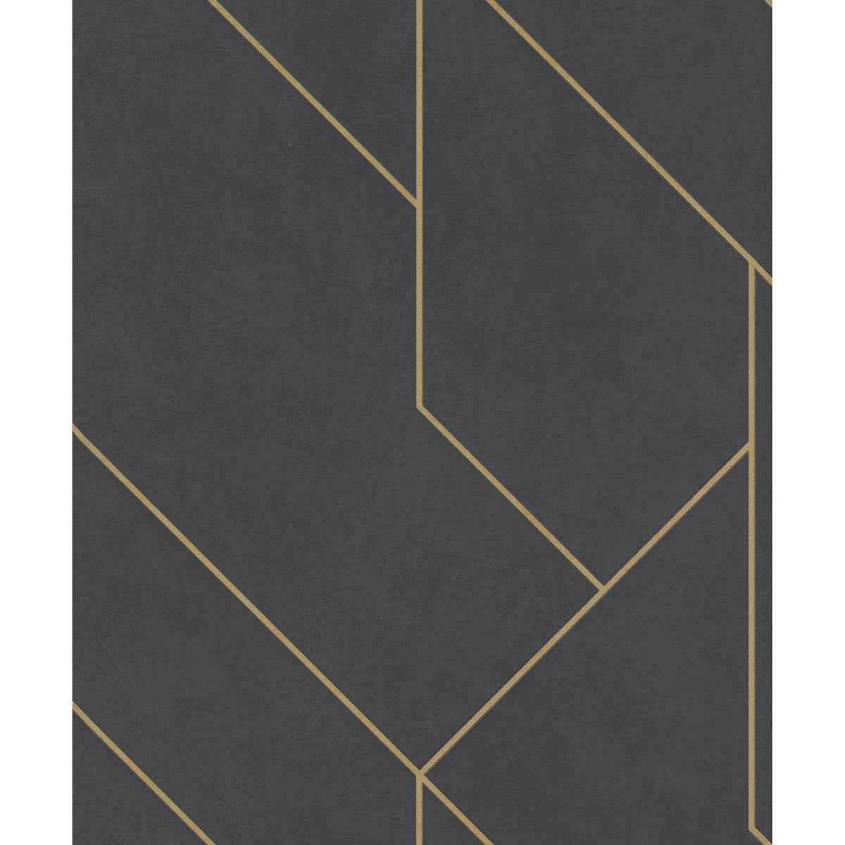 Pollock Black Gilded Geometric Wallpaper - York Wallcoverings - 4015-427431 - York Wallcoverings Wallpaper