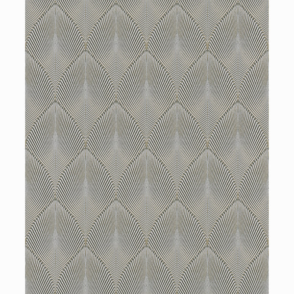 tirsuli-grey-ogee-wallpaper-york-wallcoverings-rh535853 - York Wallcoverings Wallpaper