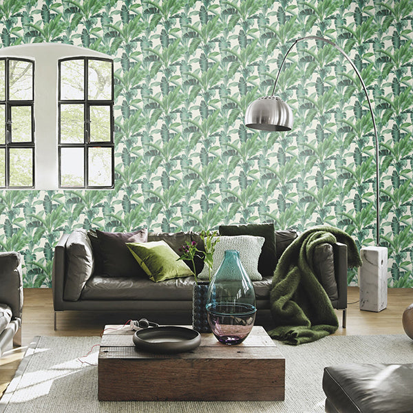 orissa-green-palm-frond-wallpaper-york-wallcoverings-rh536683 - York Wallcoverings Wallpaper