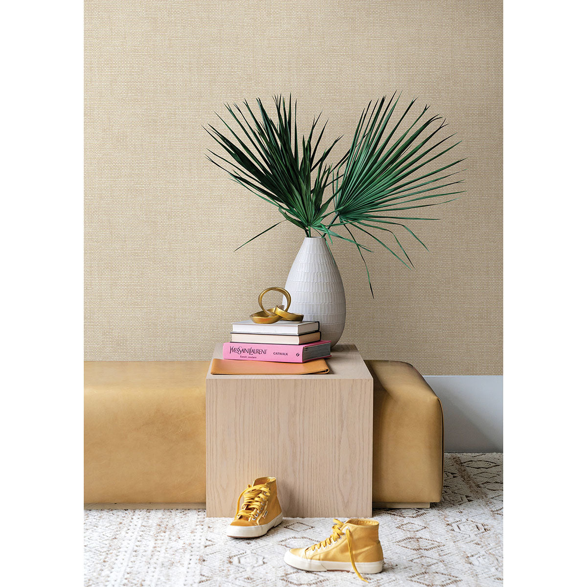 hartman-neutral-faux-grasscloth-wallpaper-york-wallcoverings-2767-01694 - York Wallcoverings Wallpaper