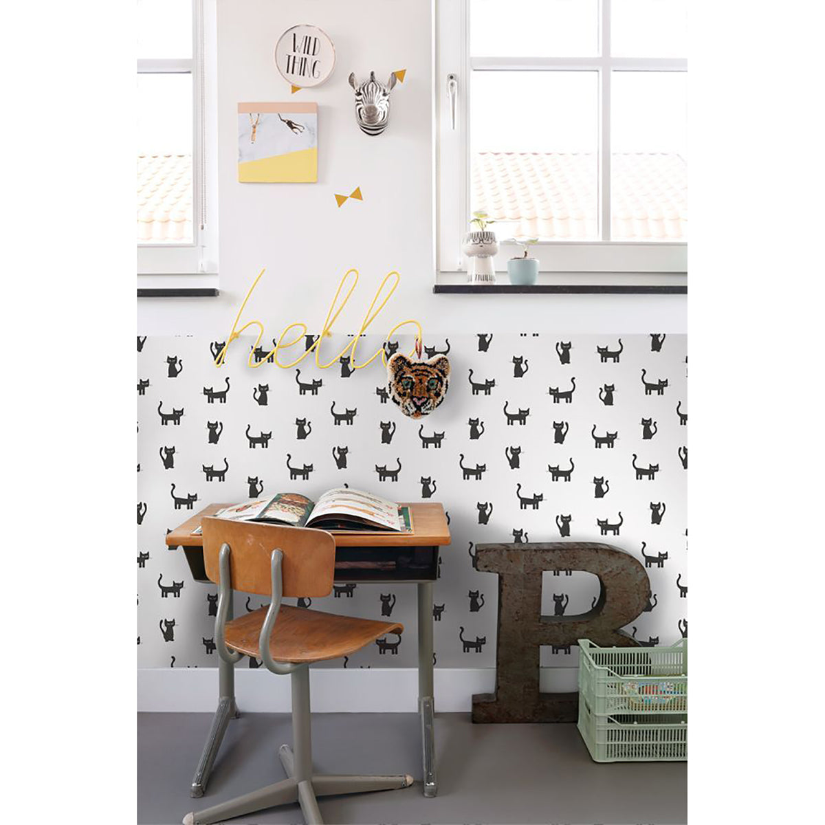 salem-black-kittens-wallpaper-york-wallcoverings-dd138928 - York Wallcoverings Wallpaper