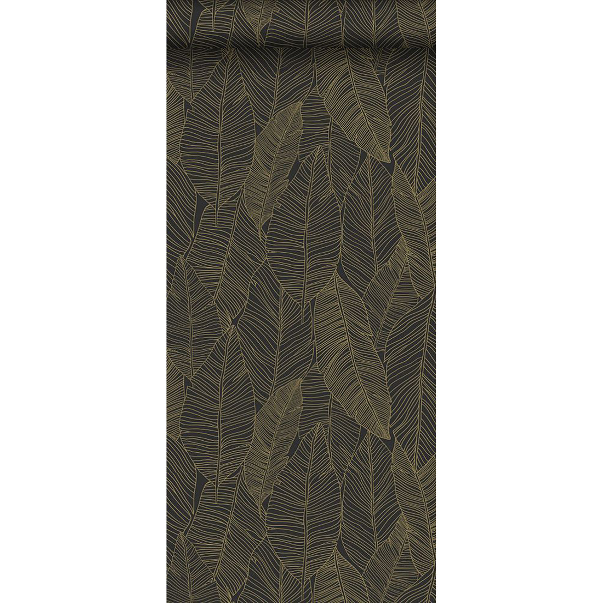 canales-black-gold-inked-leaves-wallpaper-york-wallcoverings-dd139126 - York Wallcoverings Wallpaper