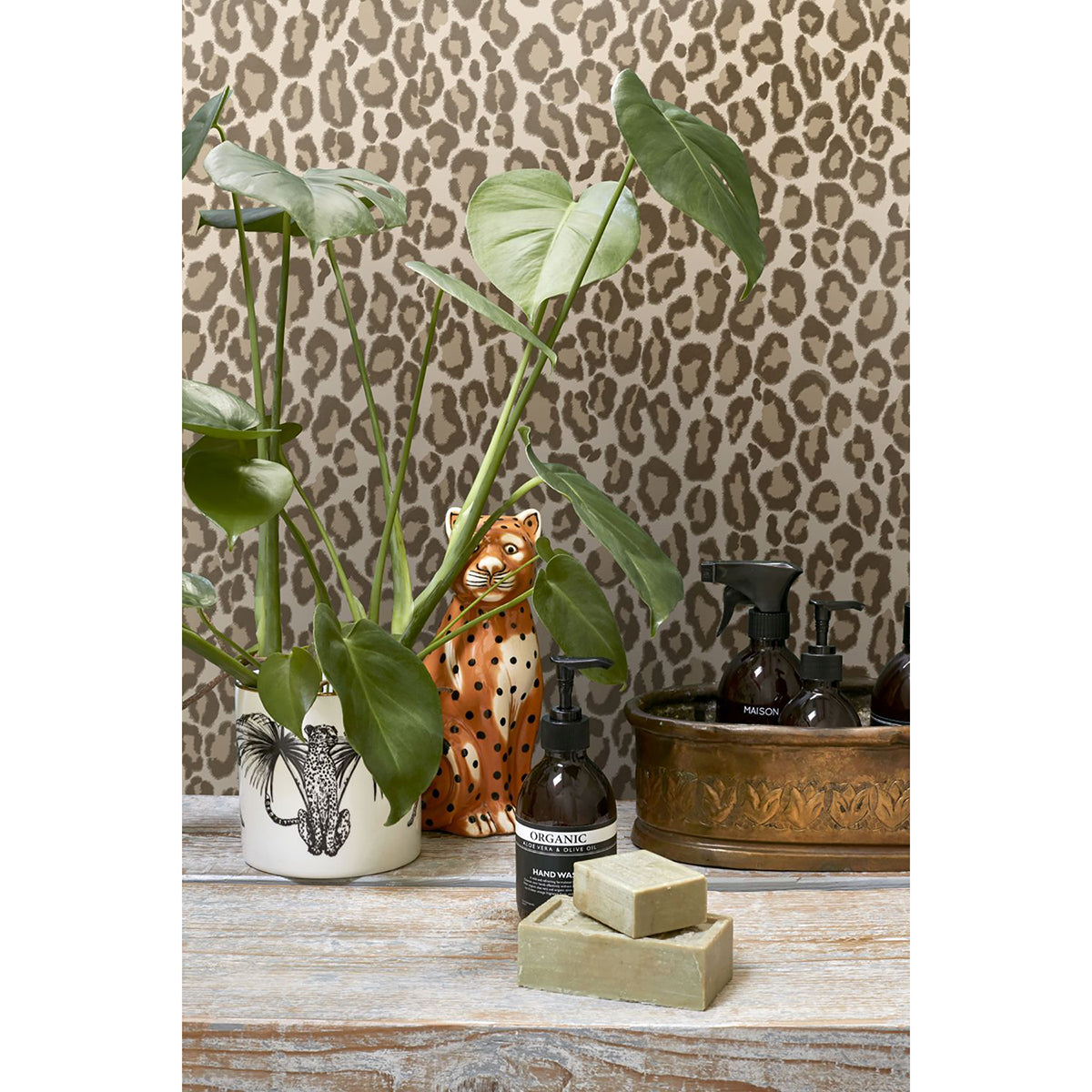 cicely-brown-leopard-skin-wallpaper-york-wallcoverings-dd139152 - York Wallpaper Wallpaper