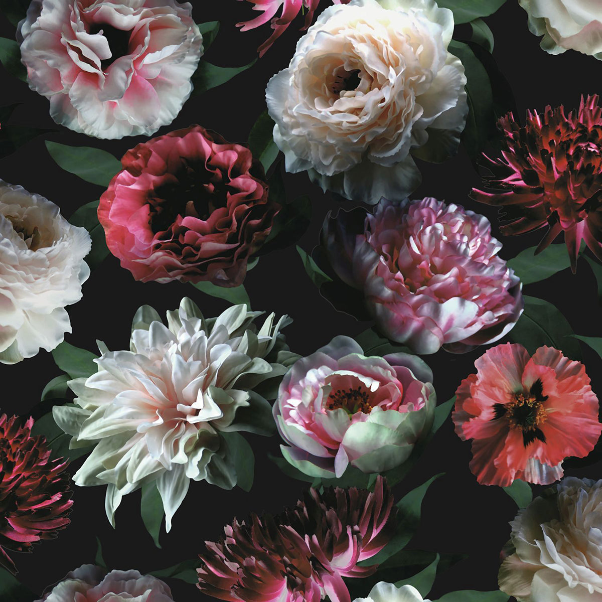 contessa-ruby-flowers-wallpaper-york-wallcoverings-dd139168 - York Wallcoverings Wallpaper