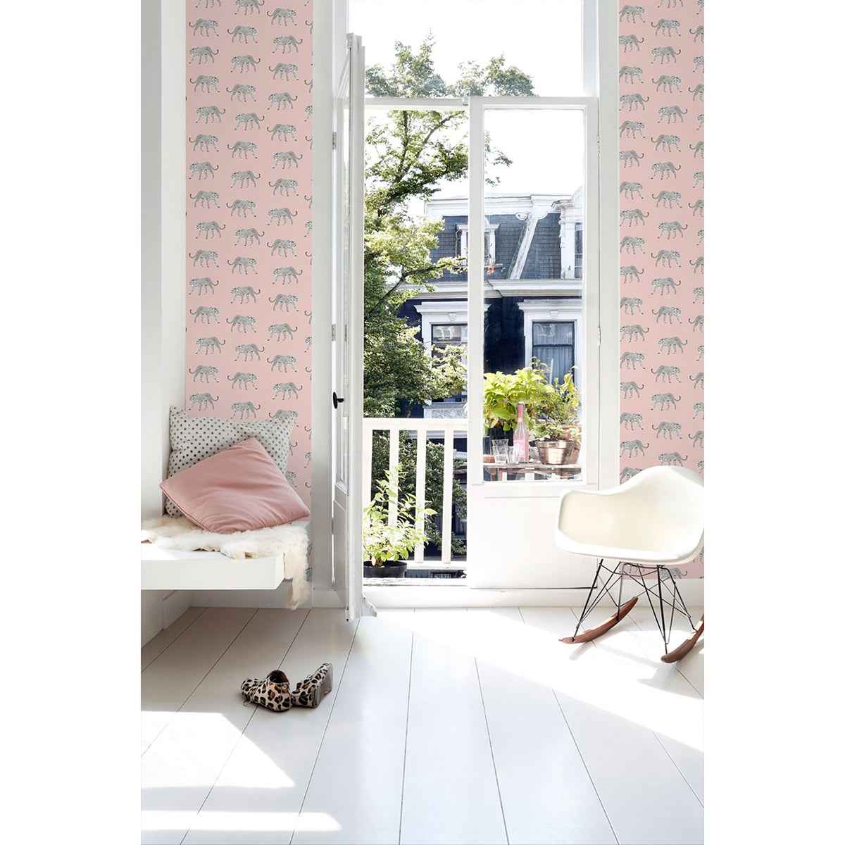 Prowl Pink Jaguars Wallpaper - York Wallcoverings - DD139177 - York Wallcoverings Wallpaper