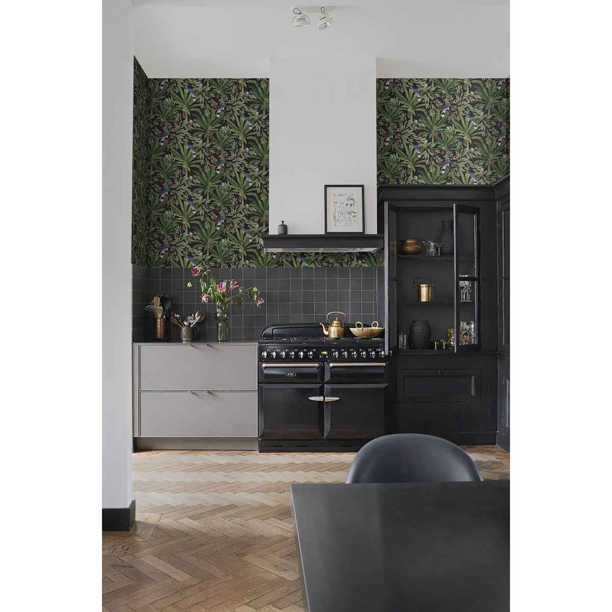 Carola Black Jungle Tropics Wallpaper - York Wallcoverings - DD139190 - York Wallcoverings Wallpaper