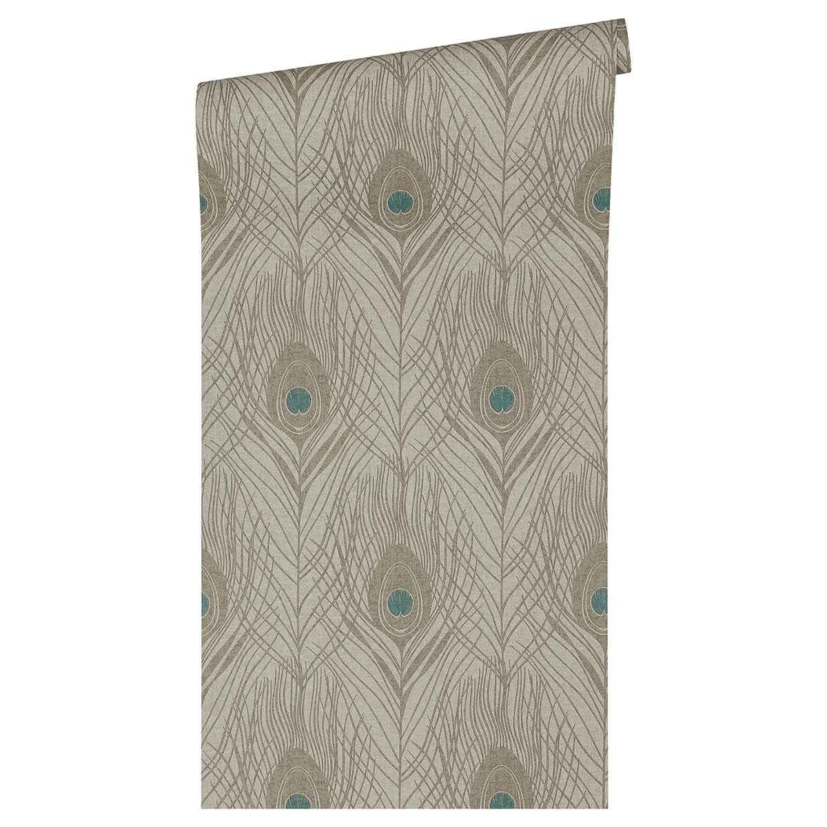 Prosperity Bronze Feather Wallpaper - York Wallcoverings - AS369716 - York Wallcoverings Wallpaper
