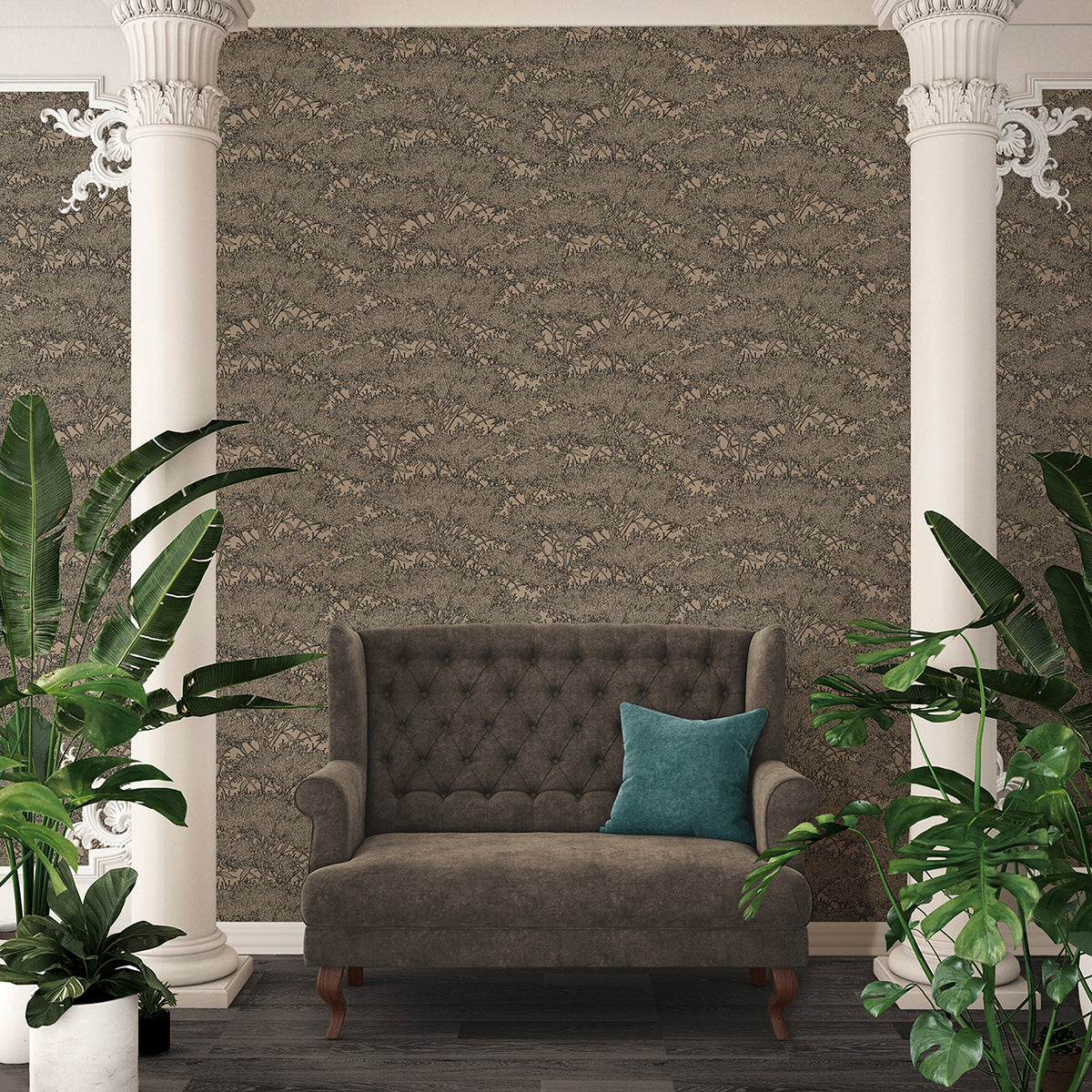 hornbeam-brown-tree-wallpaper-york-wallcoverings-as369725 - York Wallpaper Wallpaper