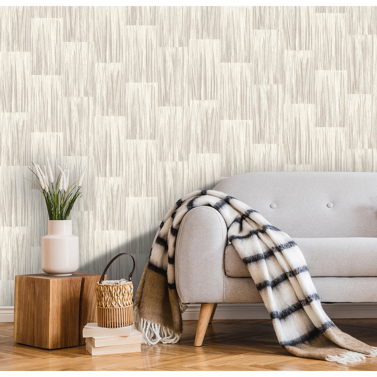 soren-taupe-striated-plank-wallpaper-york-wallcoverings-4020-85707 - York Wallpaper Wallpaper