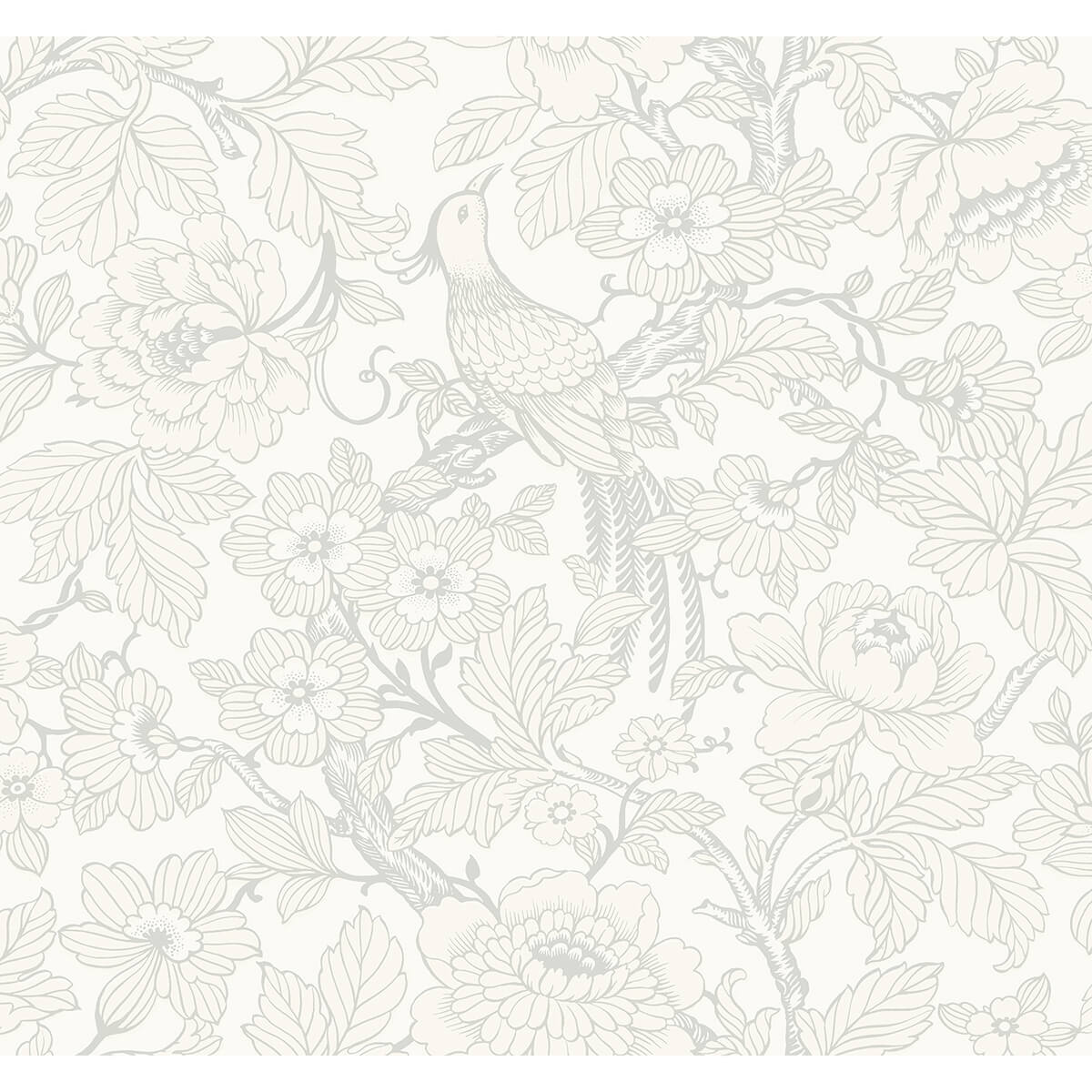 beaufort-dove-peony-chinoiserie-wallpaper-york-wallcoverings-2927-80400 - York Wallpaper Wallpaper