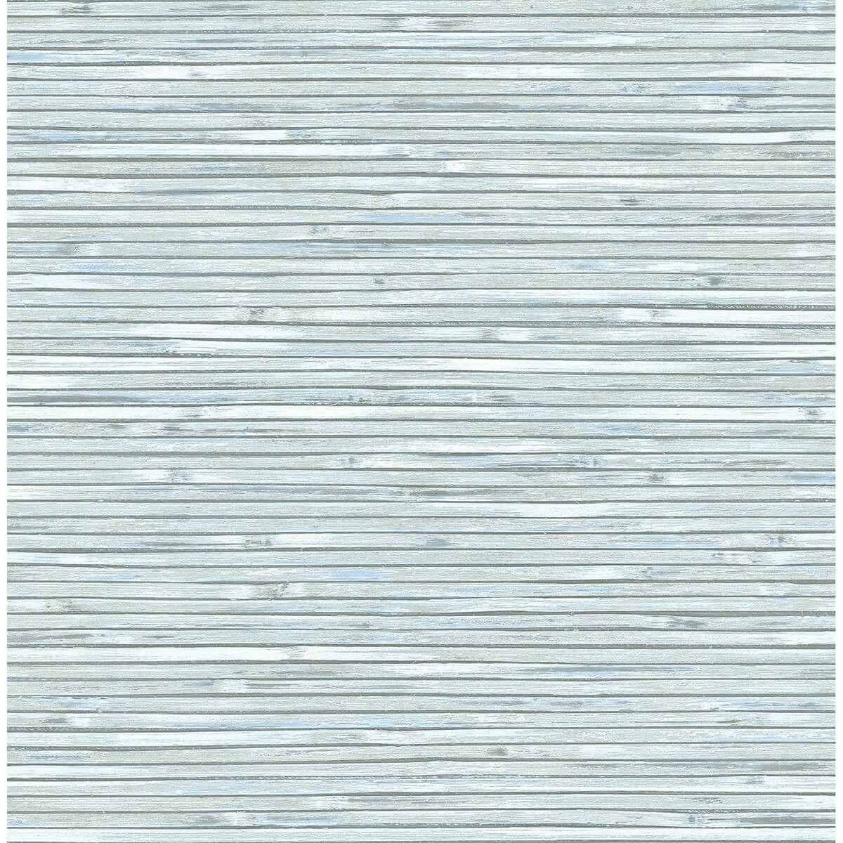 Bellport Sky Blue Wooden Slat Wallpaper - York Wallcoverings - 2927-81312