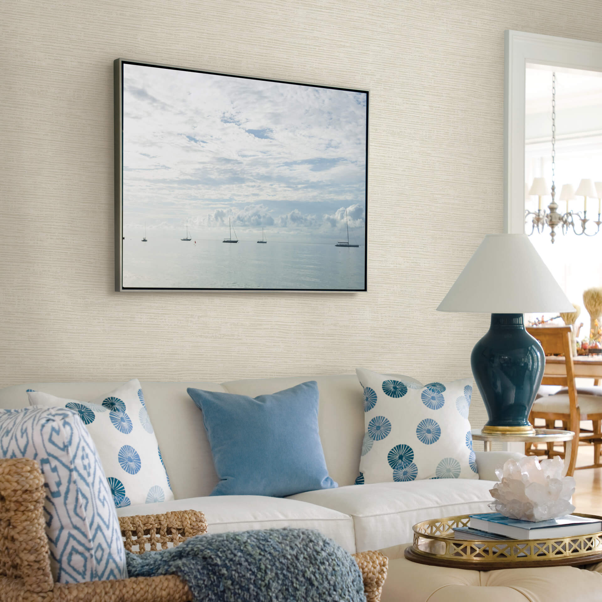 tiverton-bone-faux-grasscloth-wallpaper-york-wallcoverings-2927-81705 - York Wallpaper Wallpaper