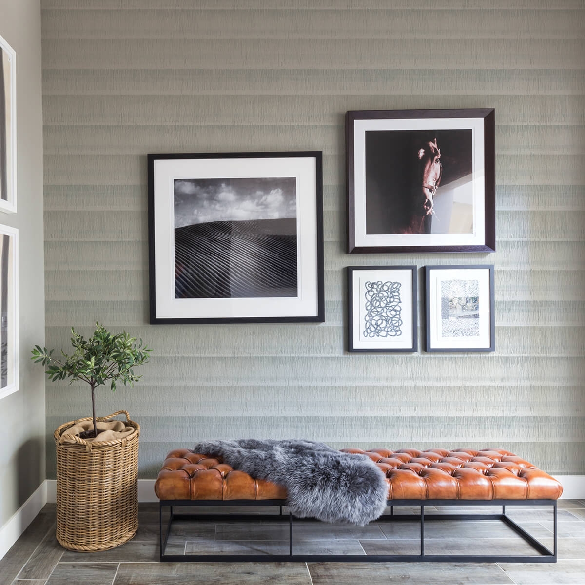 grey-dhurrie-string-peel-and-stick-wallpaper-york-wallcoverings-nus3953 - York Wallcoverings Wallpaper