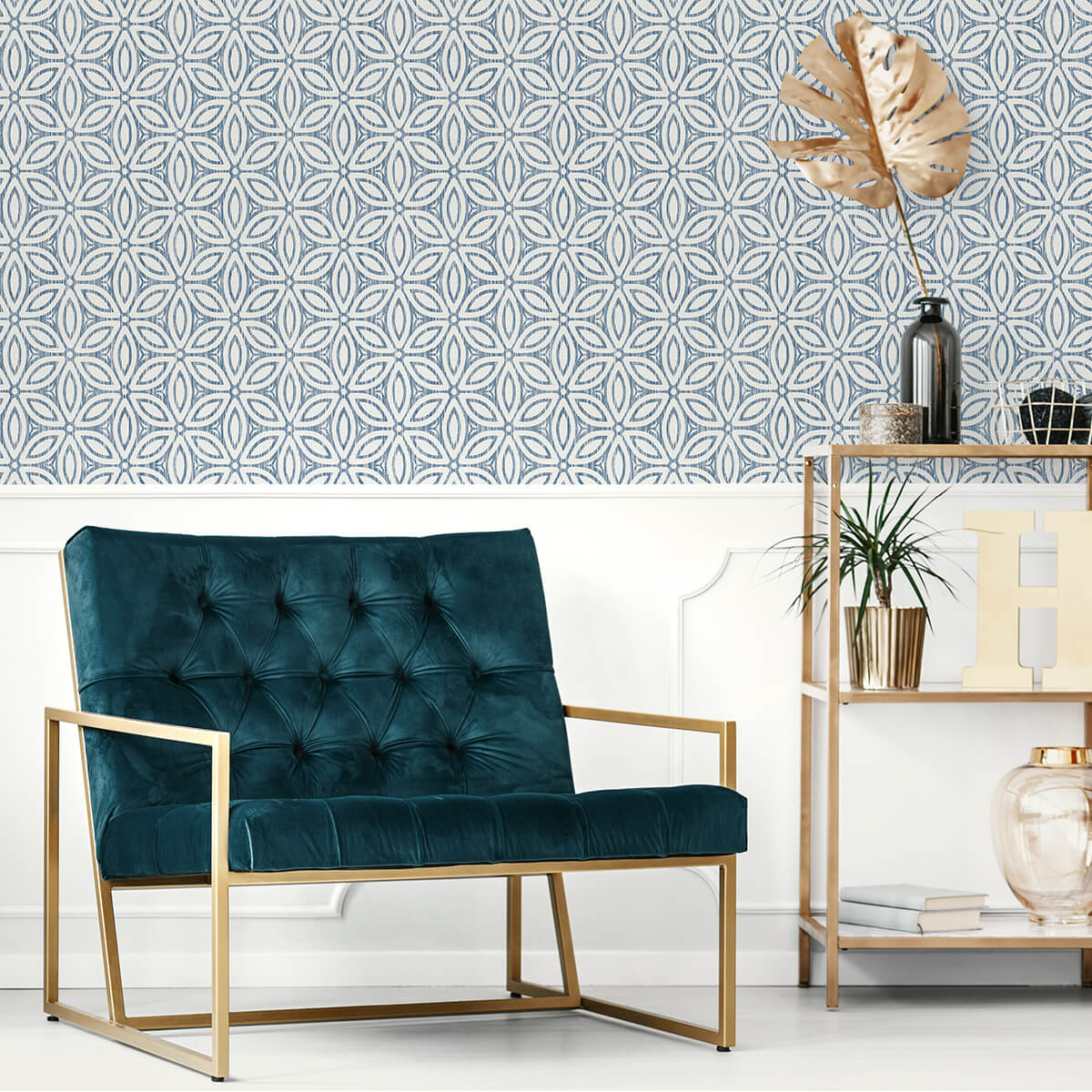 blue-hepatica-petal-string-peel-and-stick-wallpaper-york-wallcoverings-nus3958 - York Wallcoverings Wallpaper