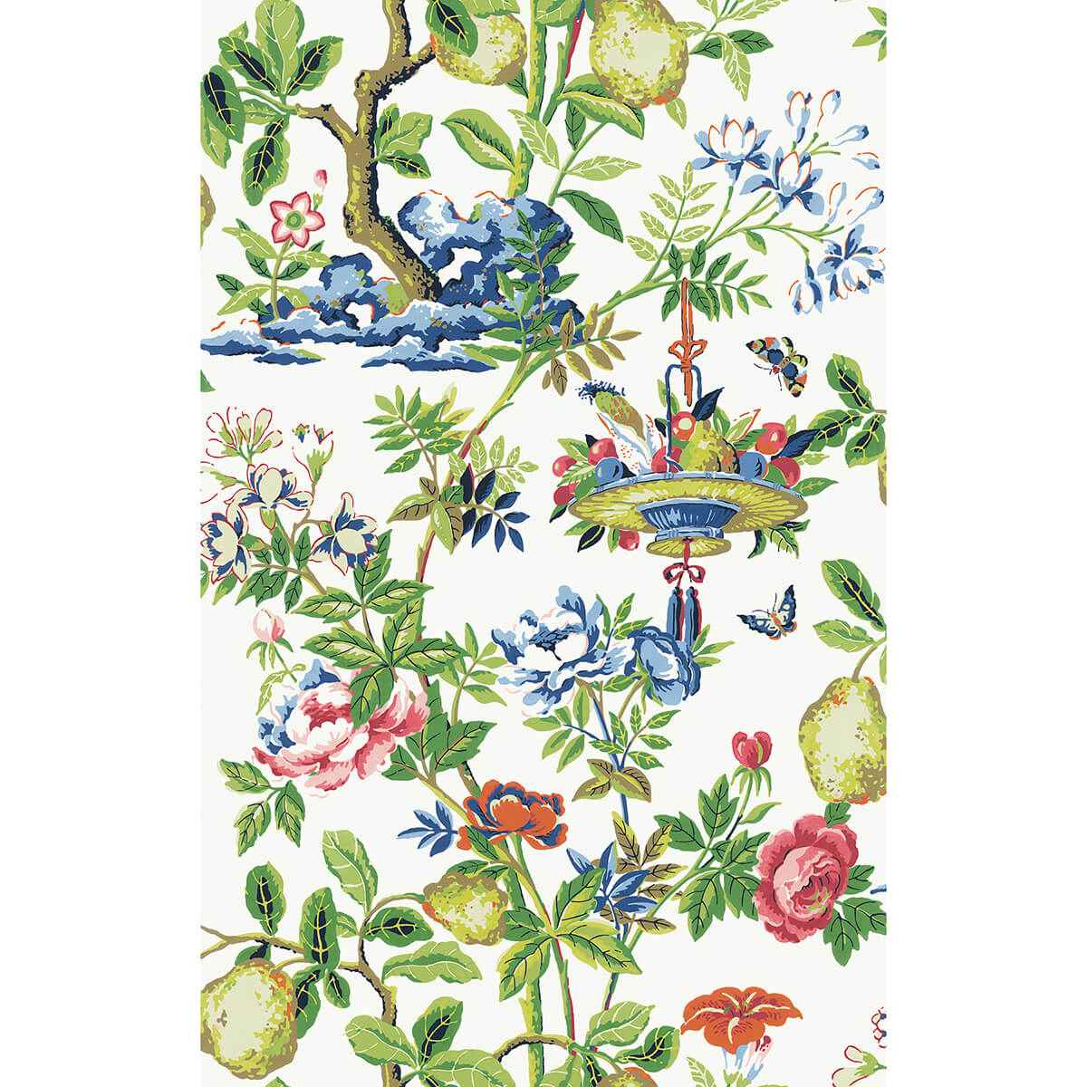 Bloom Shantung Garden Scalamandre Self Adhesive Wallpaper - York Wallcoverings - SCS3840
