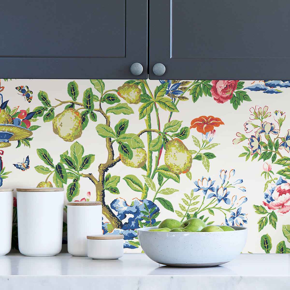Bloom Shantung Garden Scalamandre Self Adhesive Wallpaper - York Wallcoverings - SCS3840 - York Wallcoverings Wallpaper