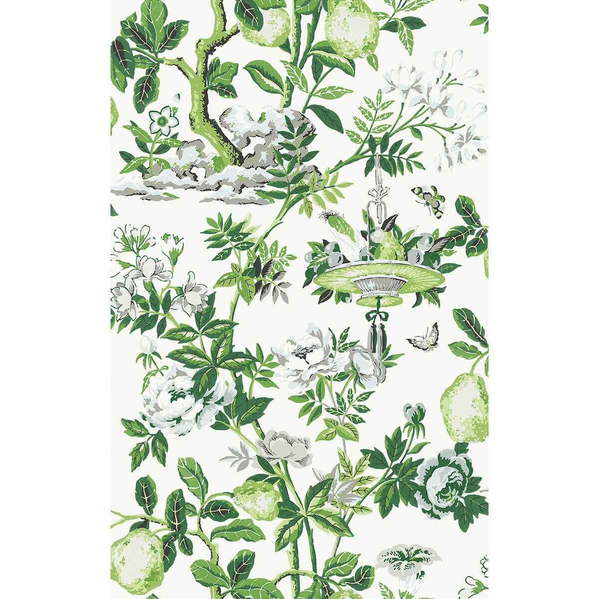 Verdance Shantung Garden Scalamandre Self Adhesive Wallpaper - York Wallcoverings - SCS3841