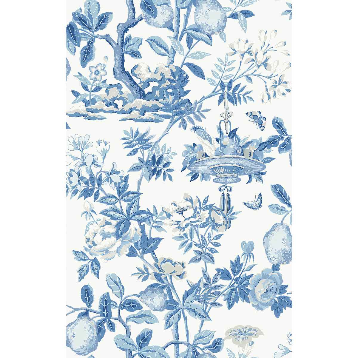 Delft Shantung Garden Scalamandre Self Adhesive Wallpaper - York Wallcoverings - SCS3842