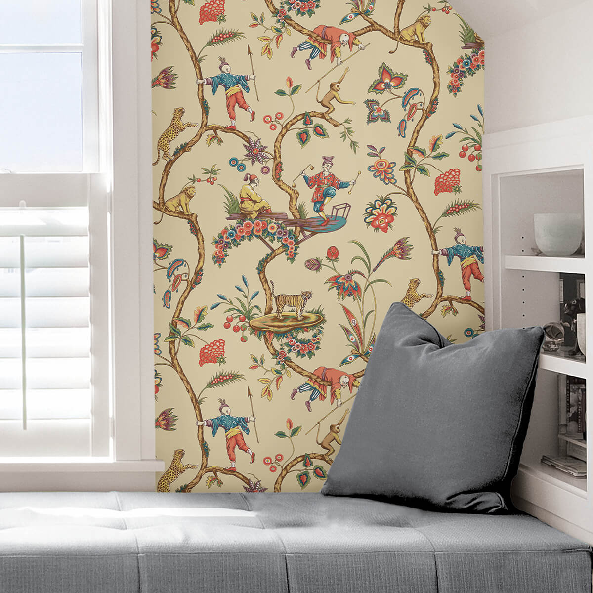 ecru-chinoise-exotique-scalamandre-self-adhesive-wallpaper-york-wallcoverings-scs3845 - York Wallcoverings Wallpaper