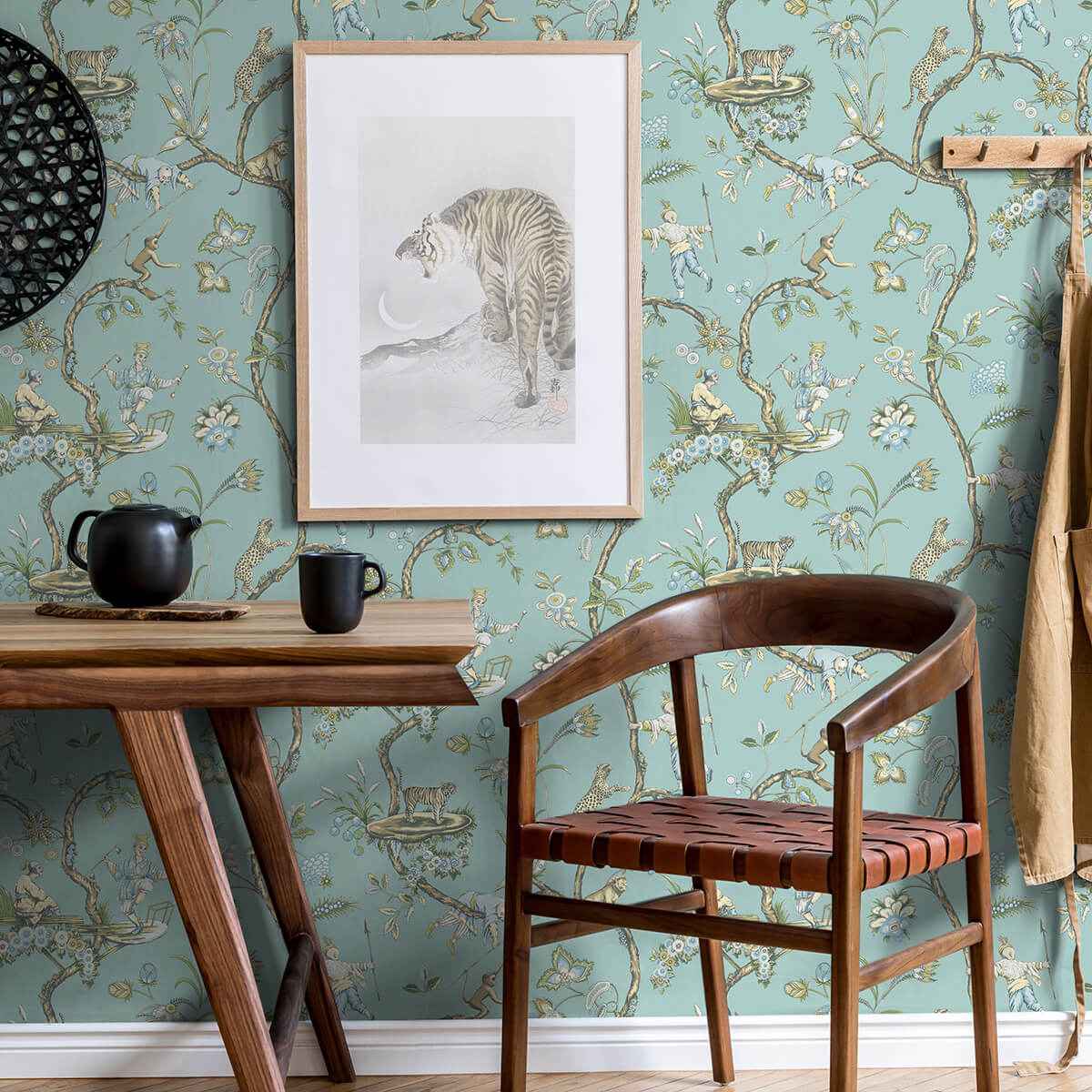 Robin Egg Chinoise Exotique Scalamandre - York Wallcoverings - SCS3846 - York Wallcoverings Wallpaper