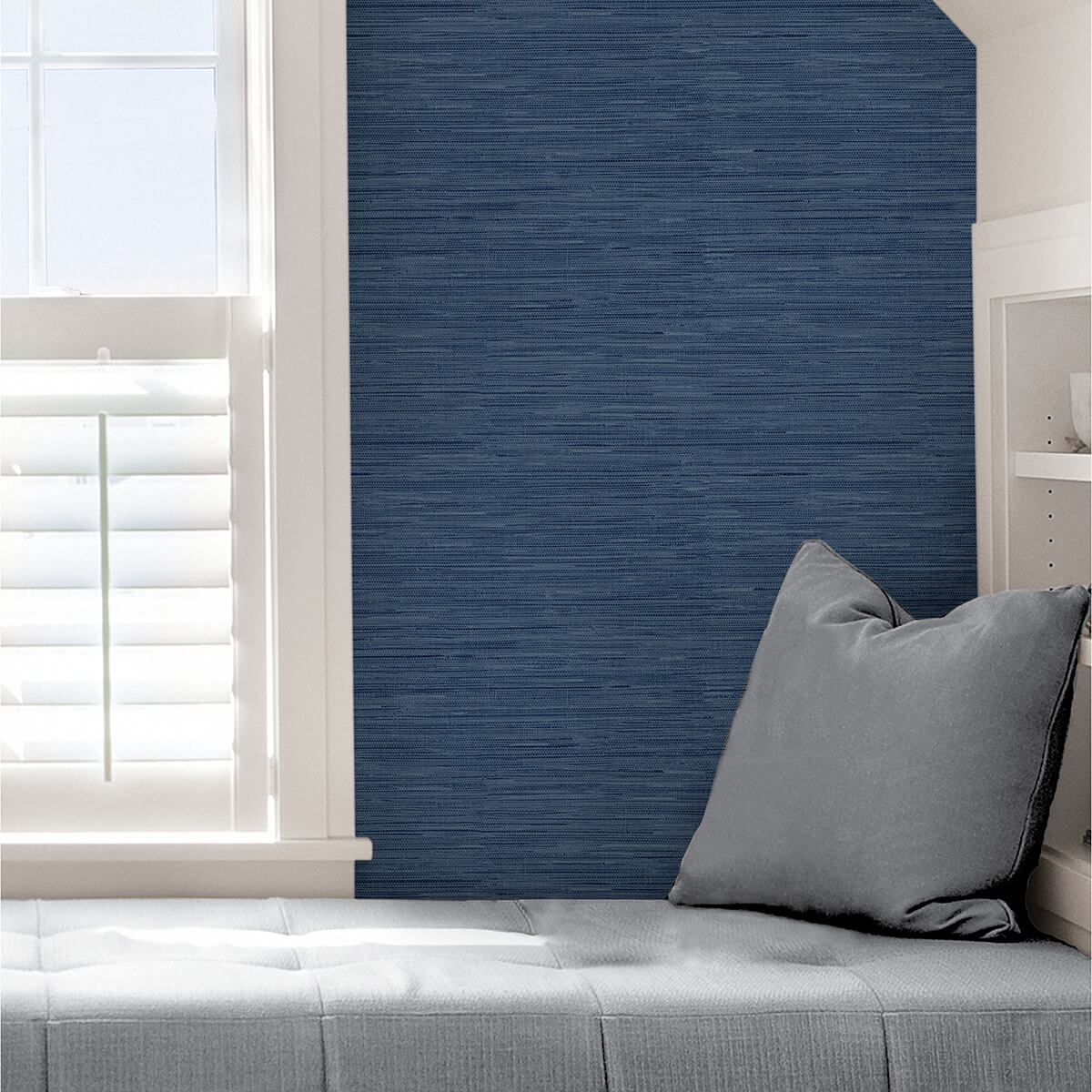 avery-weave-navy-peel-and-stick-wallpaper-york-wallcoverings-nhs3837 - York Wallcoverings Wallpaper