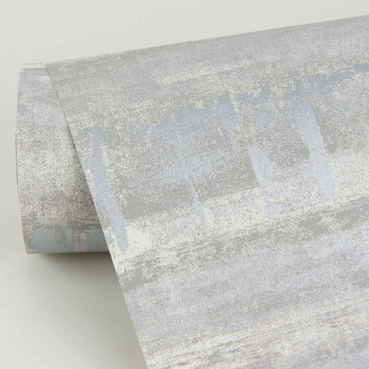 Rakasa Silver Distressed Stripe Wallpaper - York Wallcoverings - 4019-86417