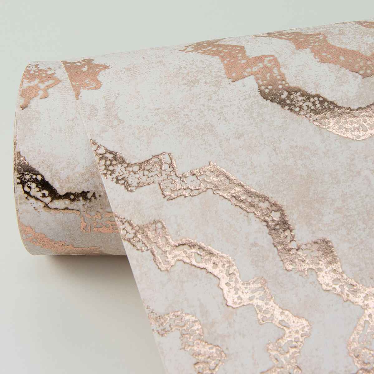 Uma Rose Gold Star Medallion Wallpaper - York Wallcoverings - 4019-86423
