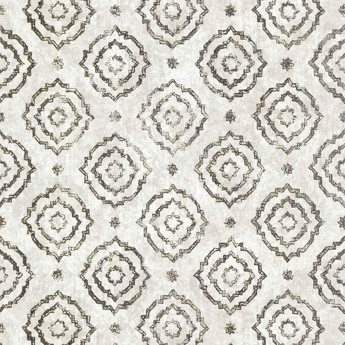 Uma Platinum Star Medallion Wallpaper - York Wallcoverings - 4019-86424 - York Wallcoverings Wallpaper
