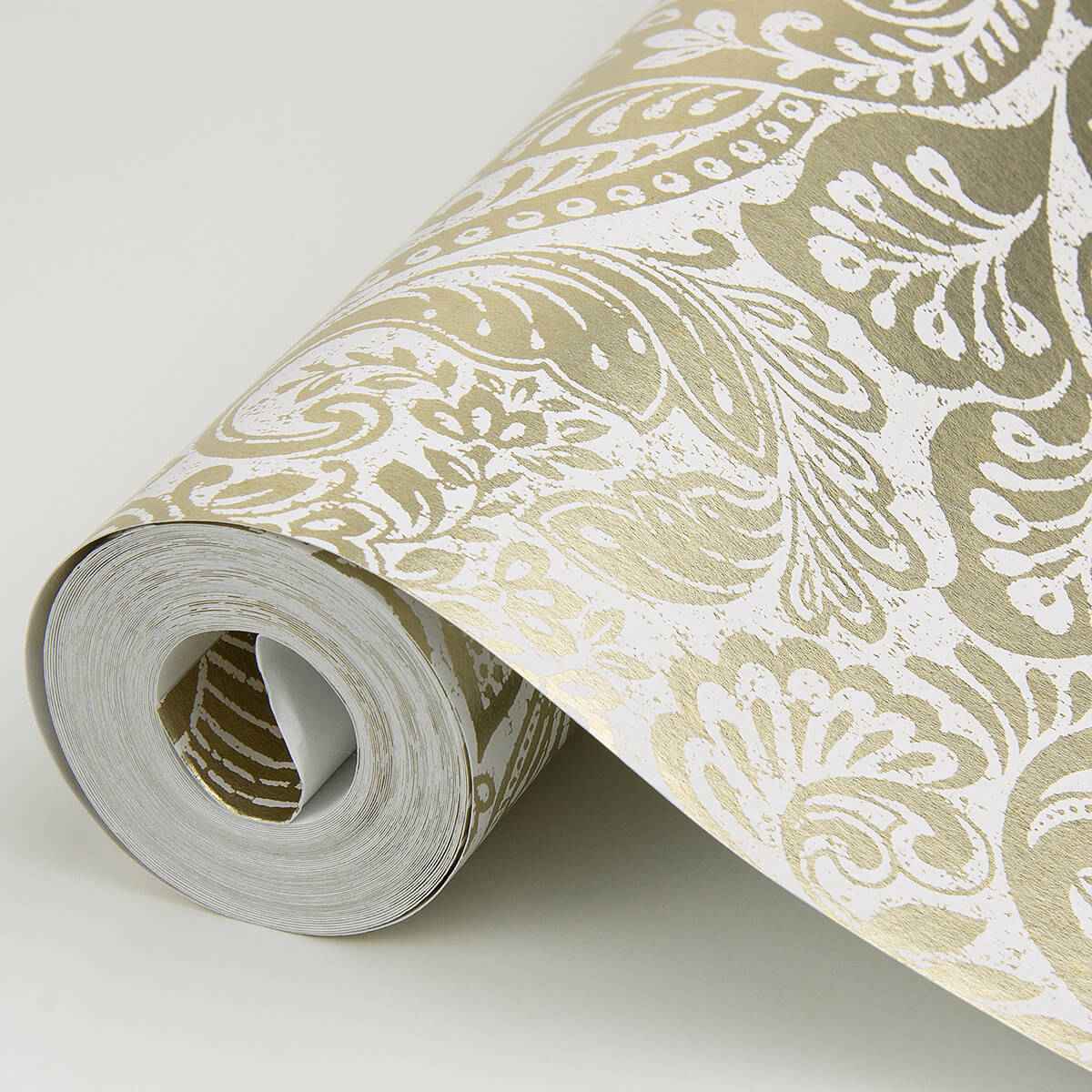 Artemis Gold Floral Damask Wallpaper - York Wallcoverings - 4019-86441 - York Wallcoverings Wallpaper