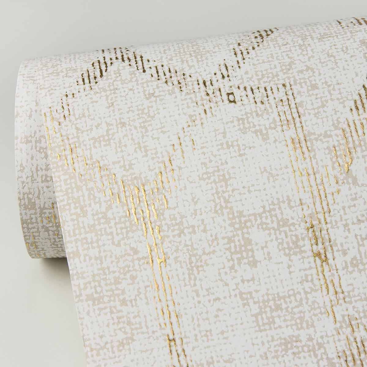 Ziva Gold Trellis Wallpaper - York Wallcoverings - 4019-86450