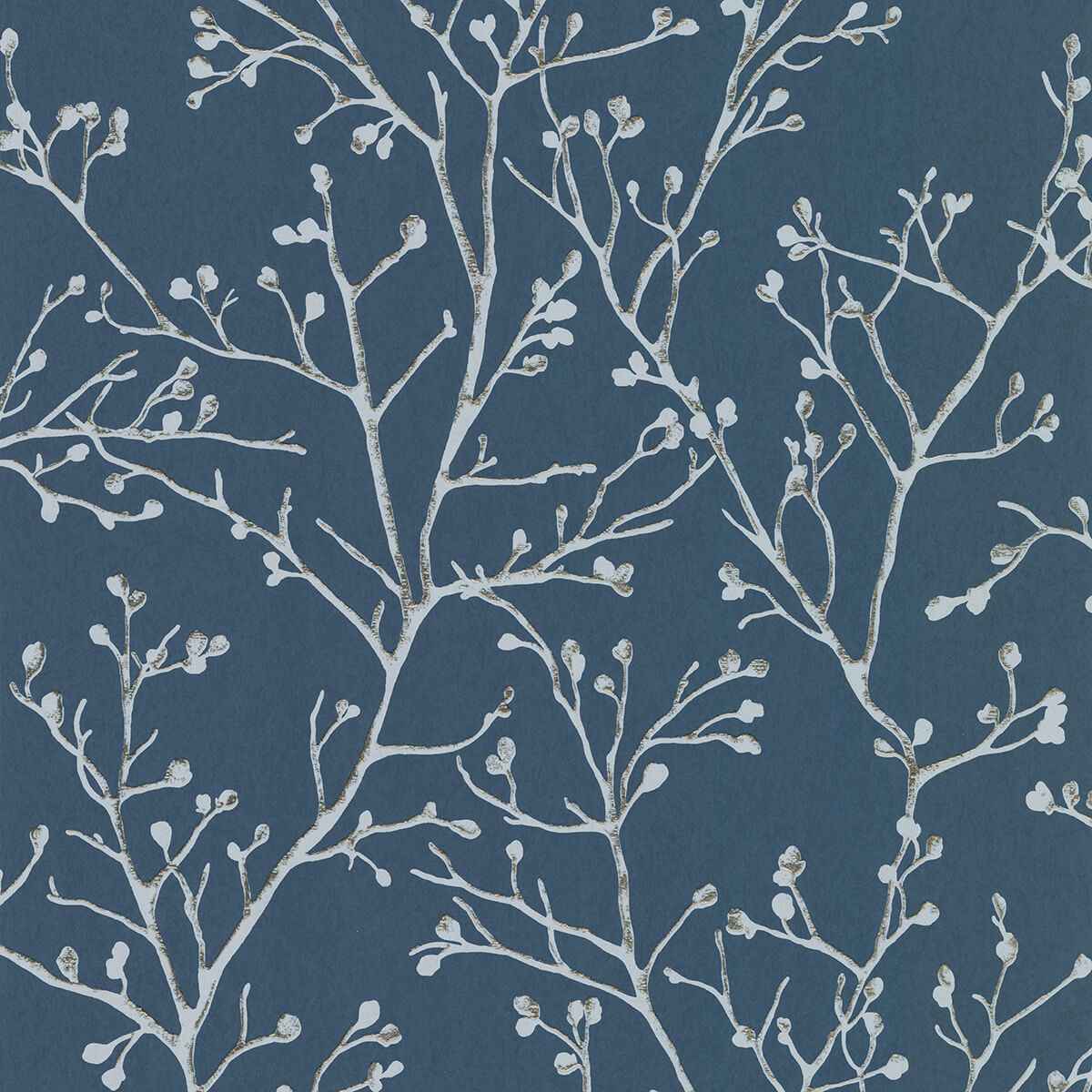 Koura Sapphire Budding Branches Wallpaper - York Wallcoverings - 4019-86455 - York Wallcoverings Wallpaper