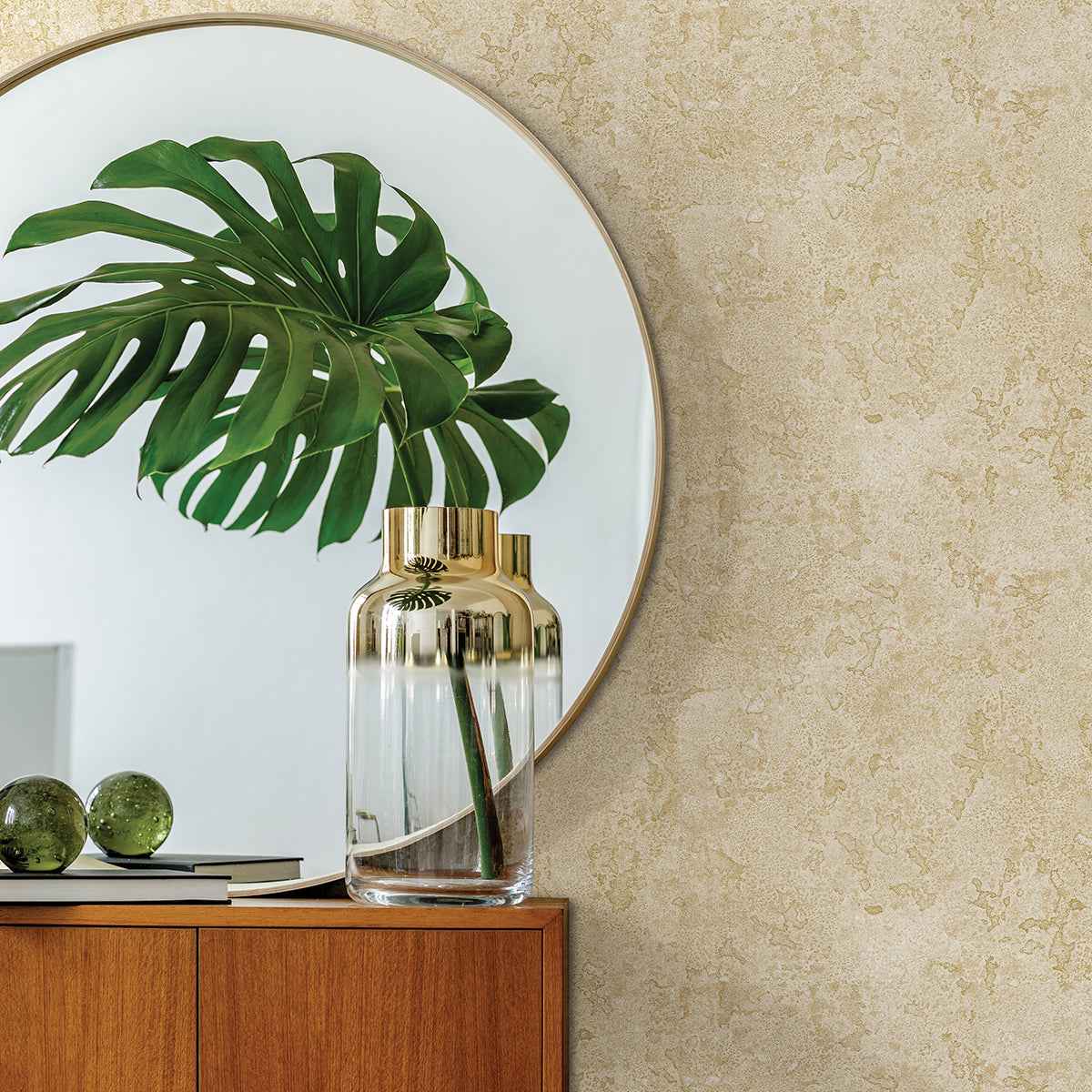 Kulta Gold Cemented Wallpaper - York Wallcoverings - 4019-86471 - York Wallcoverings Wallpaper