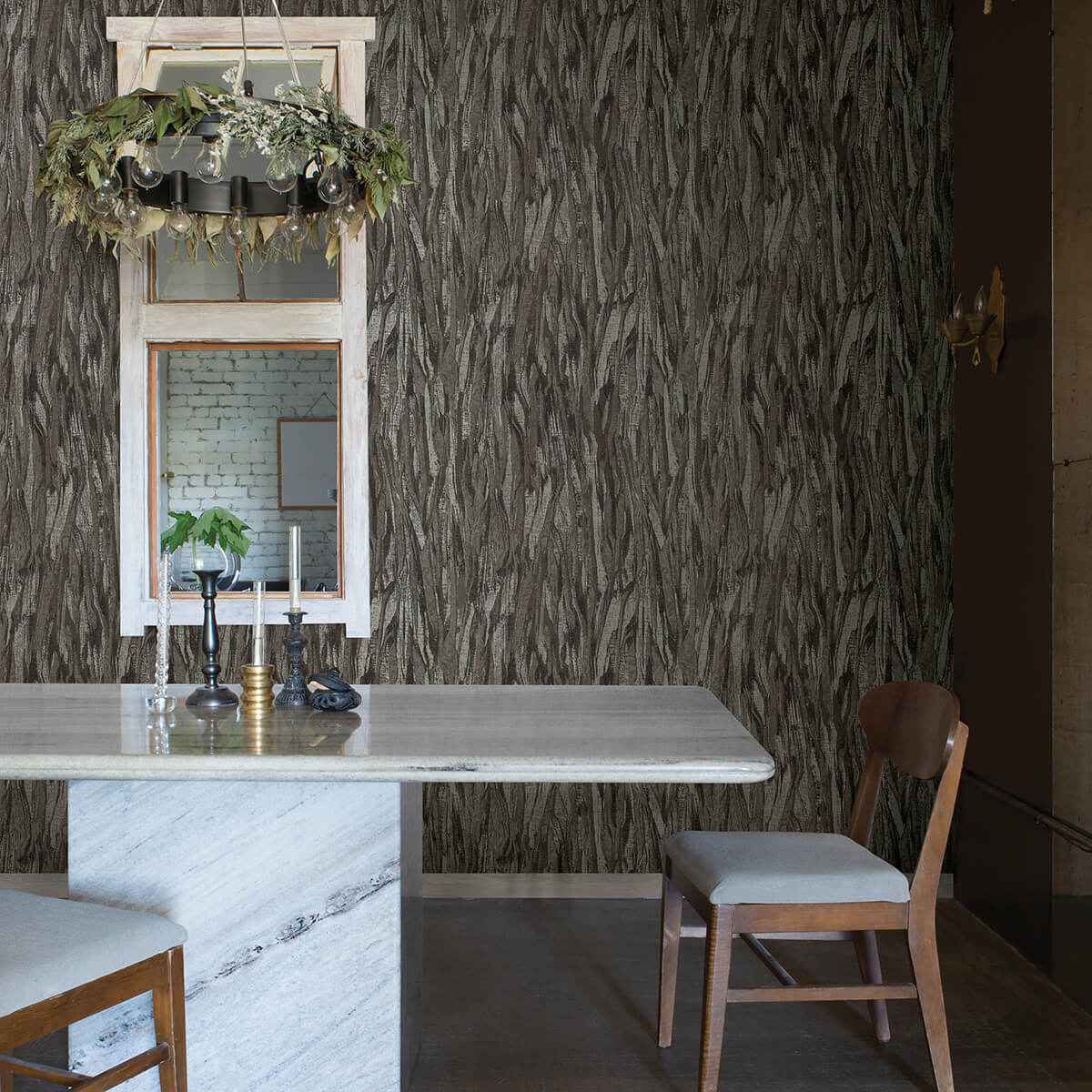 Suna Charcoal Woodgrain Wallpaper - York Wallcoverings - 4019-86487 - York Wallcoverings Wallpaper
