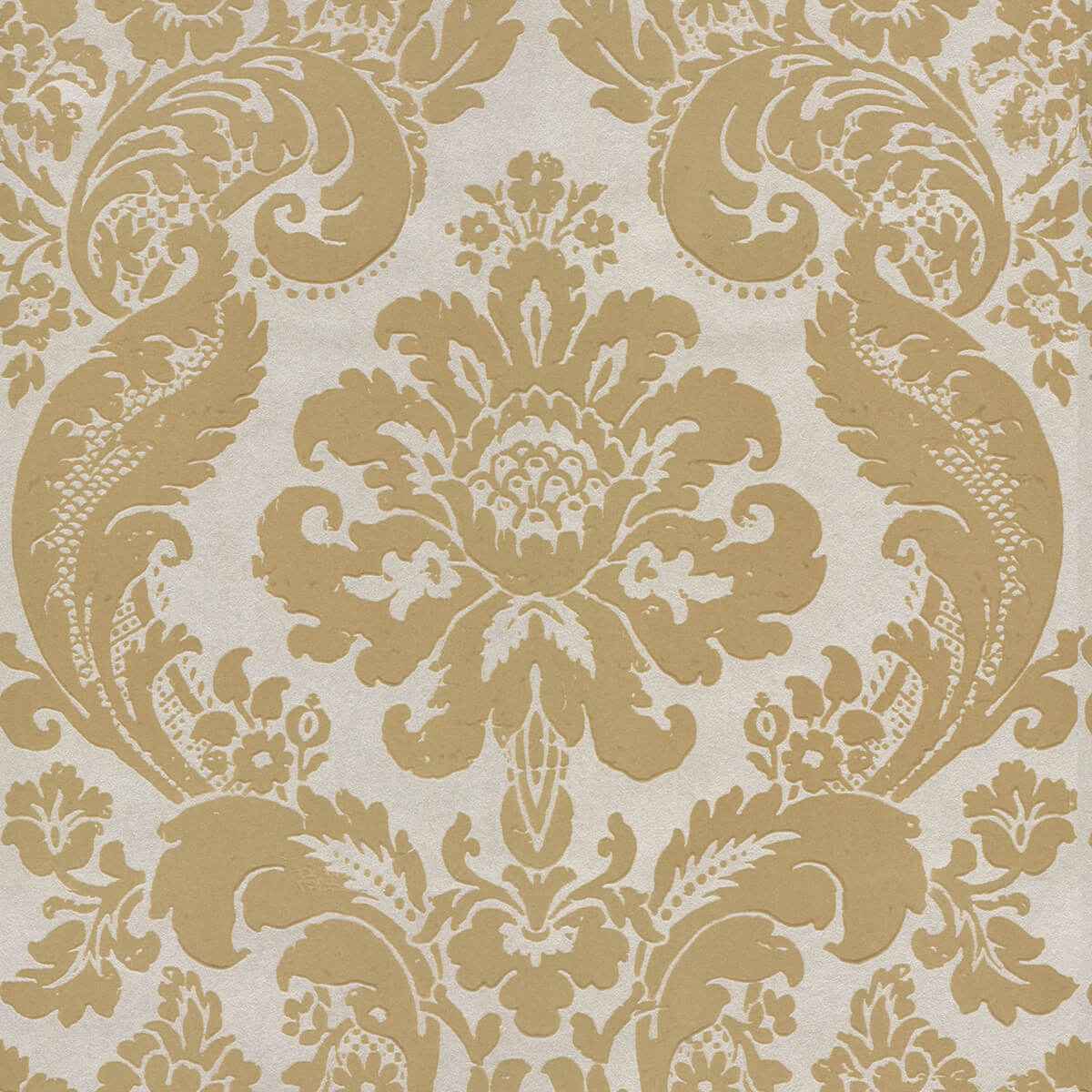 Shadow Khaki Flocked Damask Wallpaper - York Wallcoverings - 2763-87314 - York Wallcoverings Wallpaper