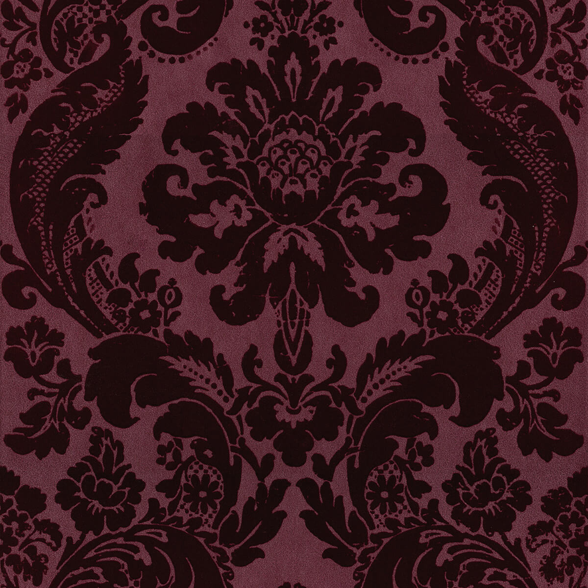shadow-merlot-flocked-damask-wallpaper-york-wallcoverings-2763-87315 - York Wallcoverings Papel pintado