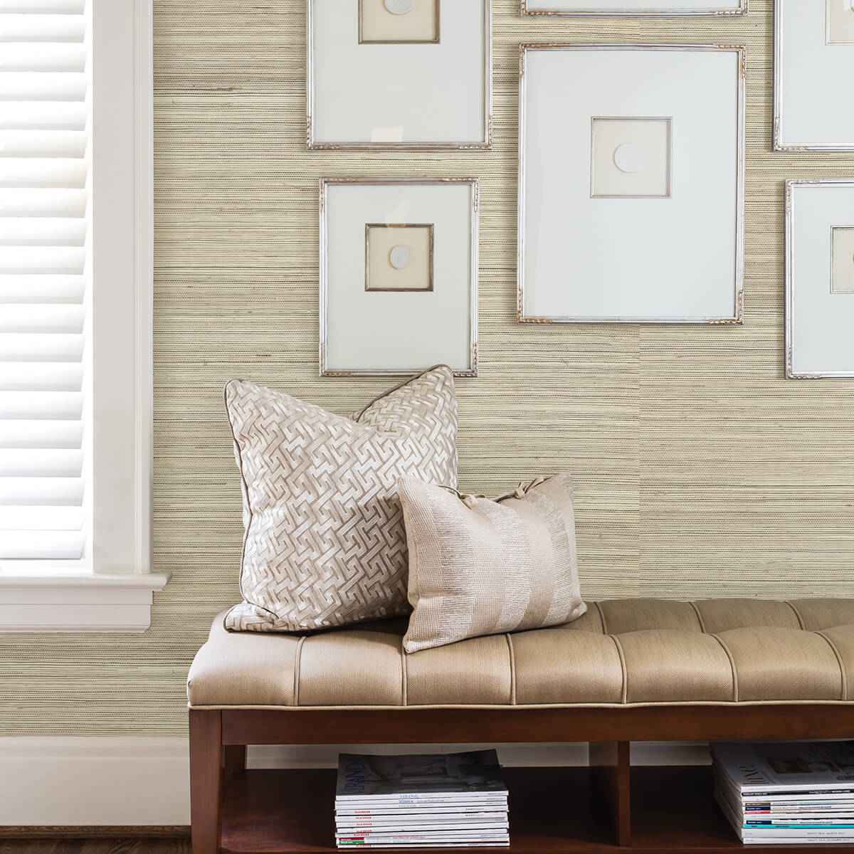 Changzou Beige Grasscloth Wallpaper - York Wallcoverings - 2829-80009 - York Wallcoverings Wallpaper