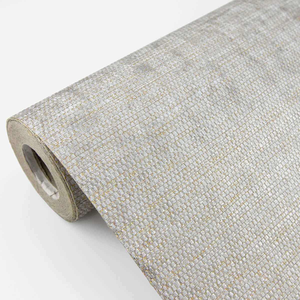 Kongur Silver Grasscloth Wallpaper - York Wallcoverings - 2829-80036 - York Wallcoverings Wallpaper