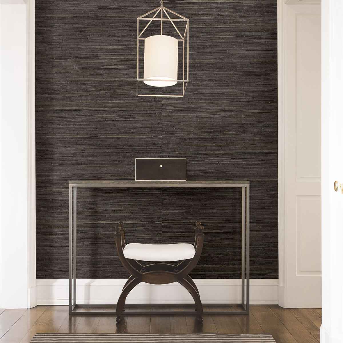 Shandong Chocolate Grasscloth Wallpaper - York Wallcoverings - 2829-80071 - York Wallcoverings Wallpaper