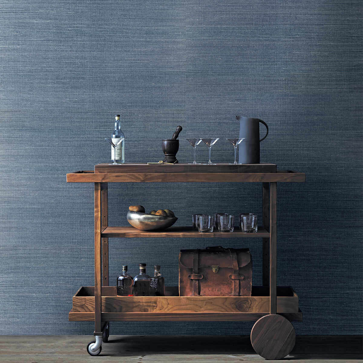 lamphu-blue-sisal-grasscloth-wallpaper-york-wallcoverings-2829-82026 - York Wallpaper Wallpaper