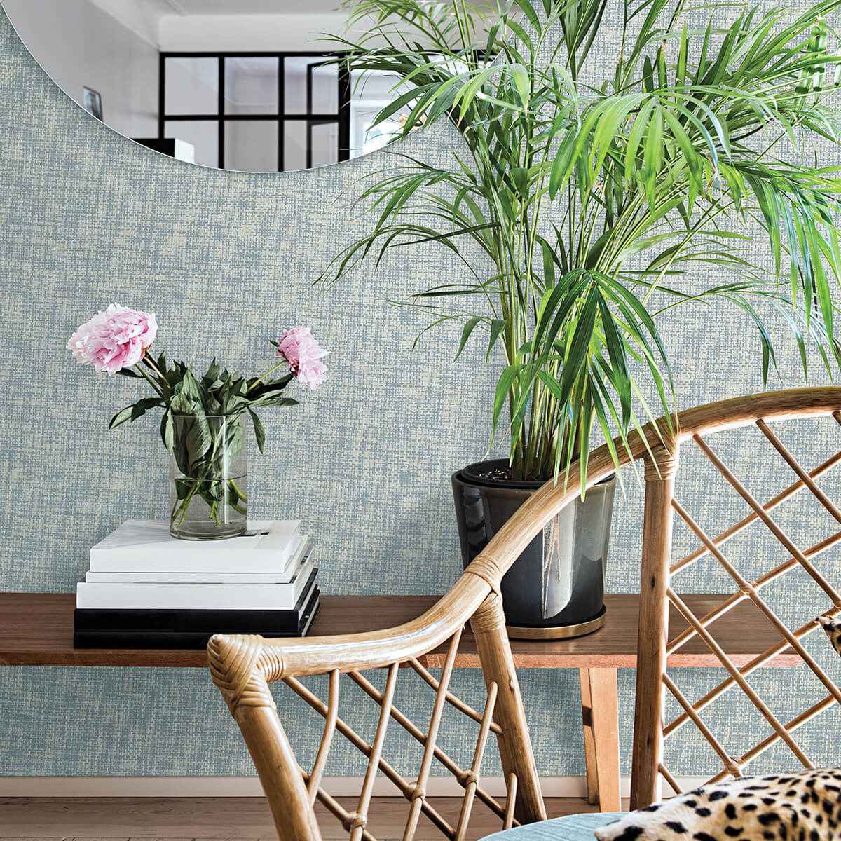 Arlyn Light Blue Grasscloth Wallpaper - York Wallcoverings - 2829-82038 - York Wallcoverings Wallpaper