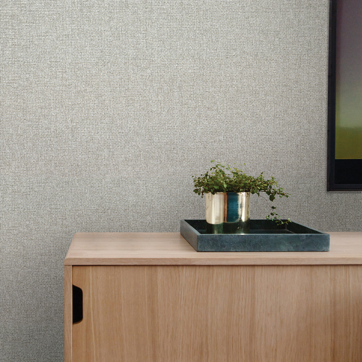 chiang-grey-grasscloth-wallpaper-york-wallcoverings-2829-82039 - York Wallcoverings Wallpaper
