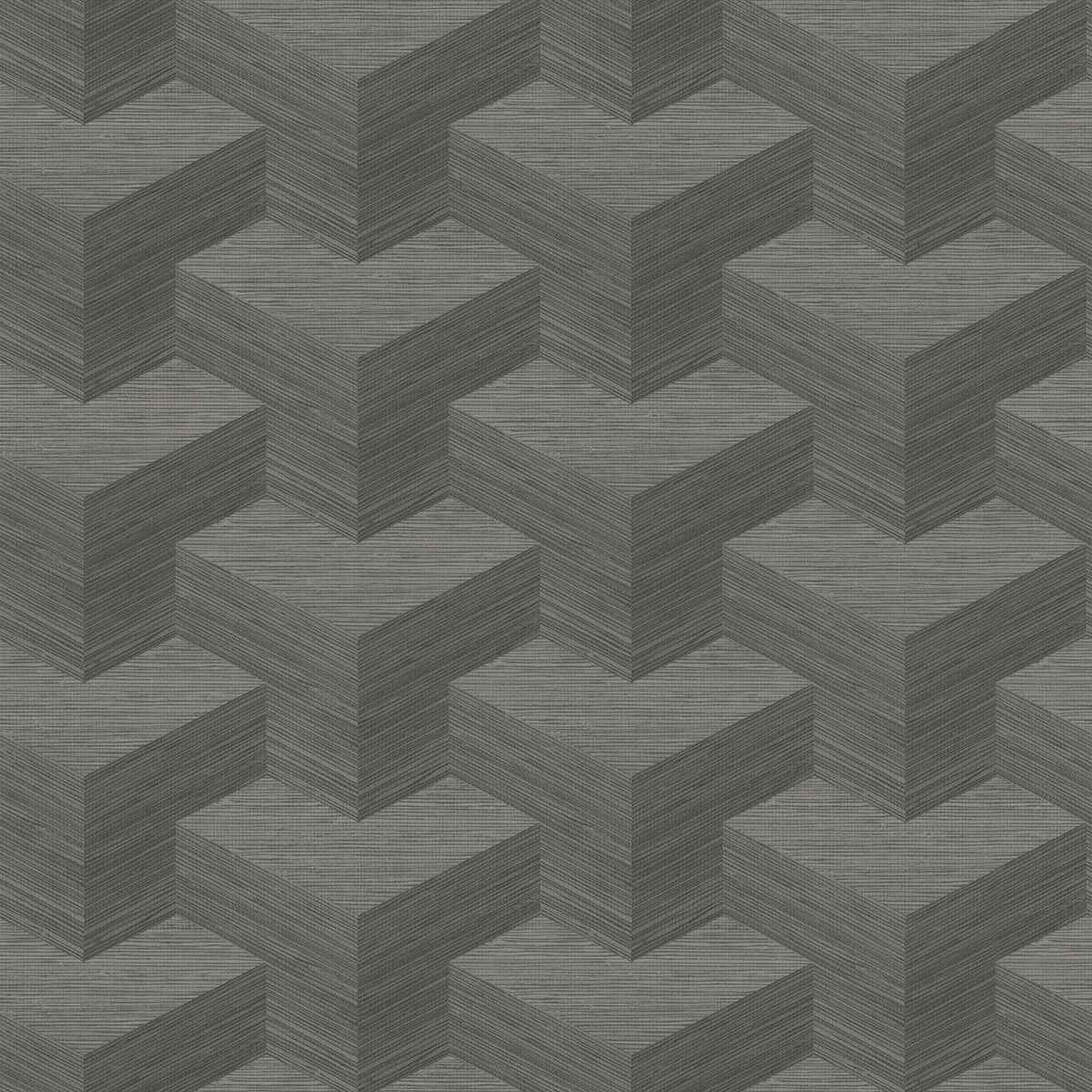 Y Knot Grey Geometric Texture Wallpaper - York Wallcoverings - 2829-82067