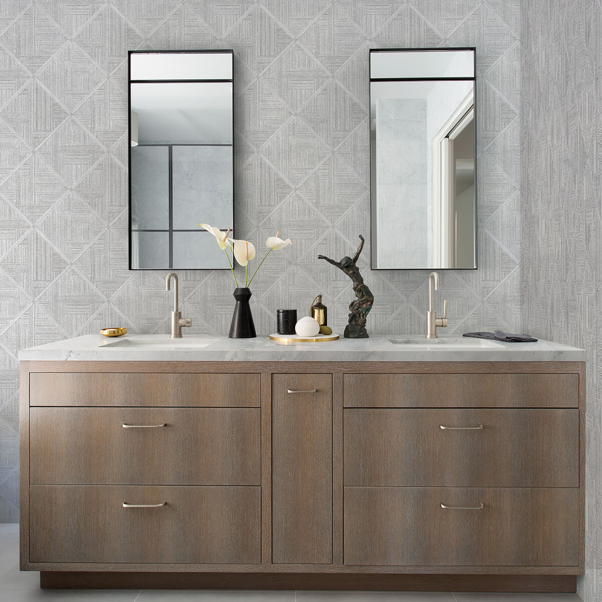 cade-grey-geometric-wallpaper-york-wallcoverings-2975-26208 - York Wallcoverings Wallpaper
