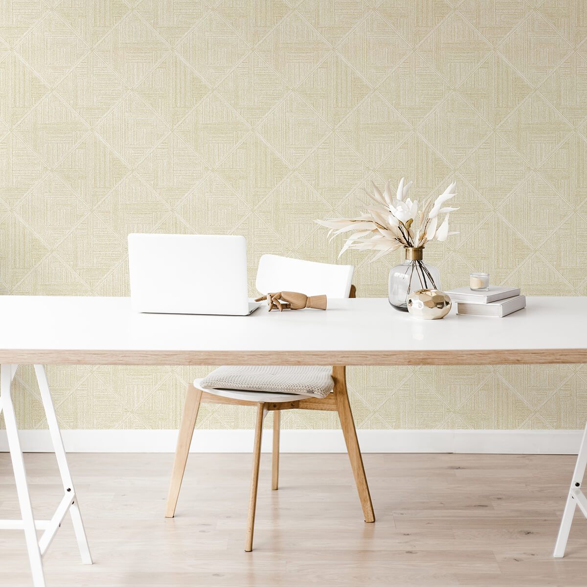 cade-yellow-geometric-wallpaper-york-wallcoverings-2975-26209 - York Wallcoverings Wallpaper