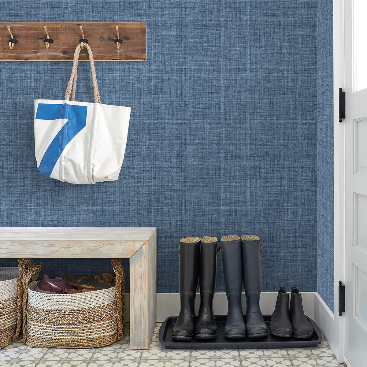 lanister-blue-texture-wallpaper-york-wallcoverings-2975-26232 - York Wallcoverings Wallpaper