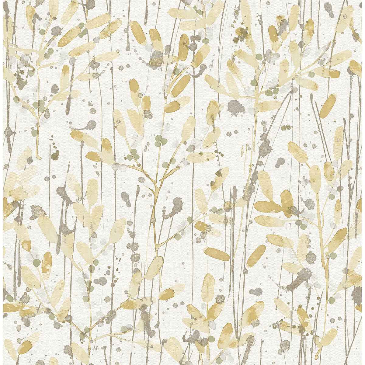 leandra-yellow-floral-trail-wallpaper-york-wallcoverings-2975-26240 - York Wallcoverings Wallpaper
