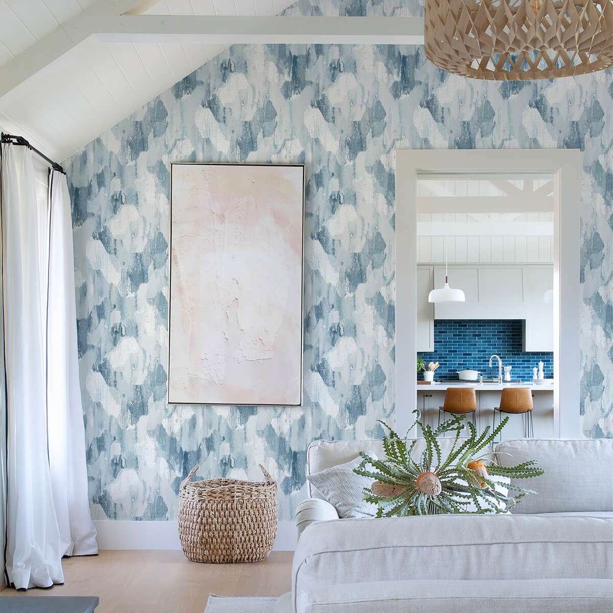 mahi-blue-abstract-wallpaper-york-wallcoverings-2975-26261 - York Wallpaper Wallpaper