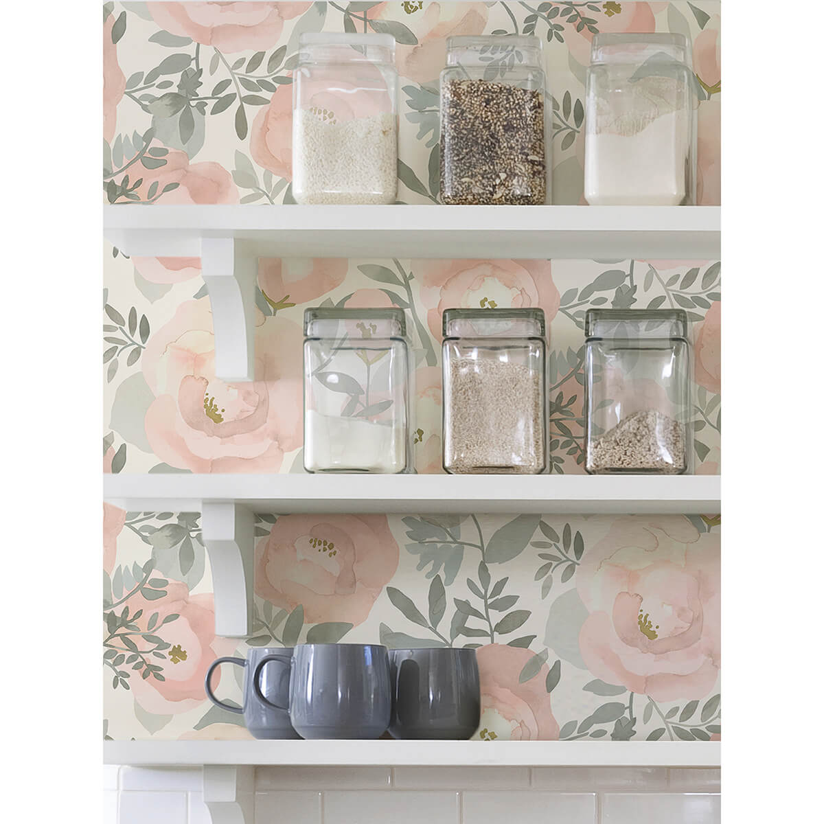 rose-peachy-keen-peel-and-stick-wallpaper-york-wallcoverings-nus3829 - York Wallcoverings Wallpaper