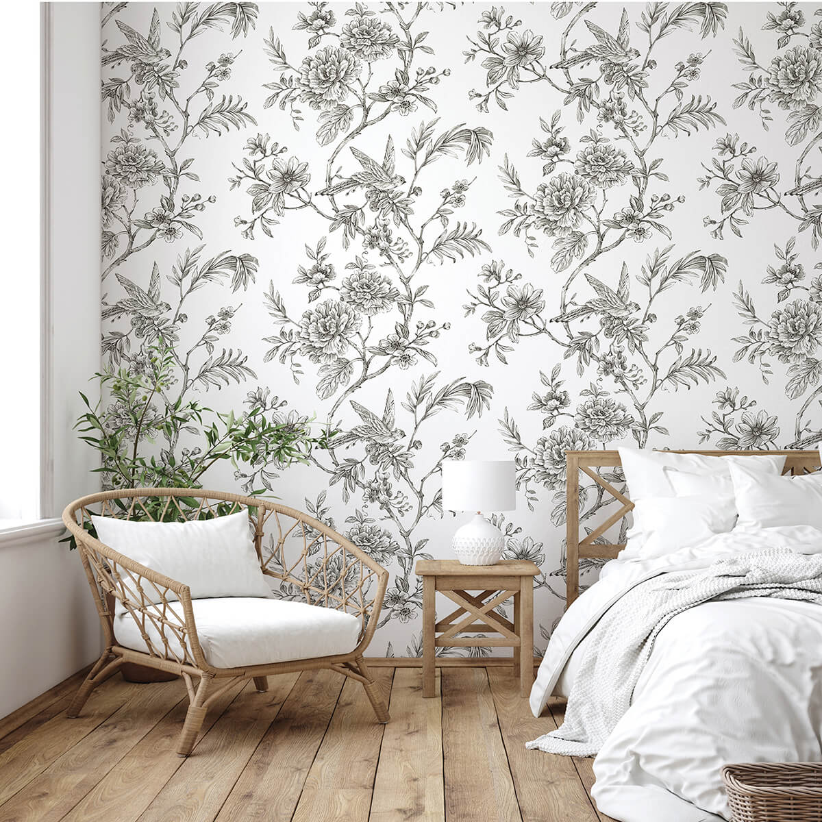 charcoal-longwood-peel-and-stick-wallpaper-york-wallcoverings-nus3832 - York Wallcoverings Wallpaper